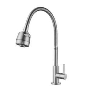 Torneira Bica Alta Aço Inox Articulada Doan p/ bancada