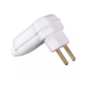 Pino Macho Prensa Cabo 90° 2P 10A Branco Margirius